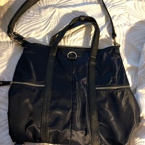 Navy blue and black bag